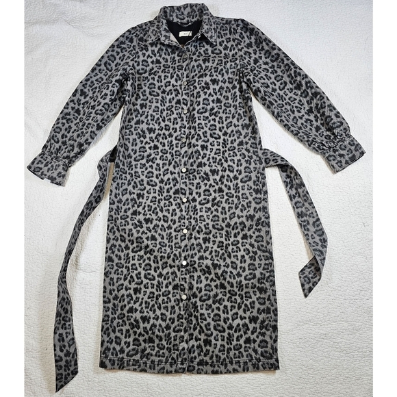 NWT Hush Gray Leopard Lexi Denim Dress Size 4 - Picture 6 of 14